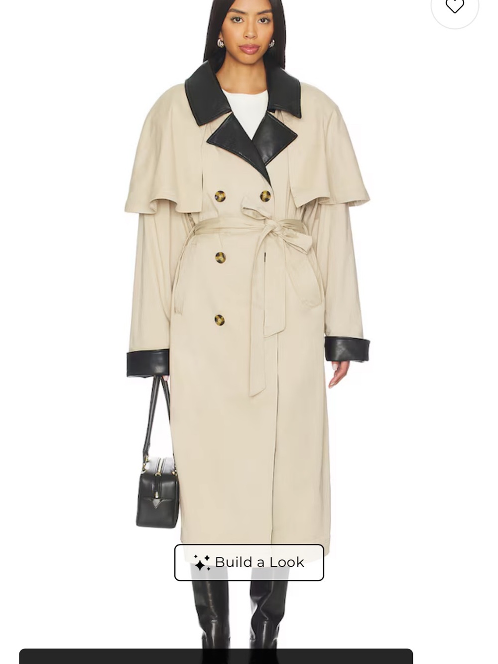 New we wore what faux leather trim trench
